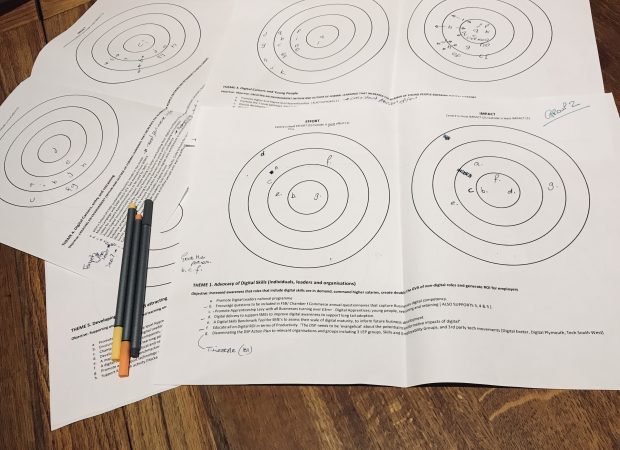 Image showing concentric circles drawn on paper